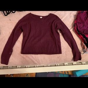 Maroon Cross back sweater